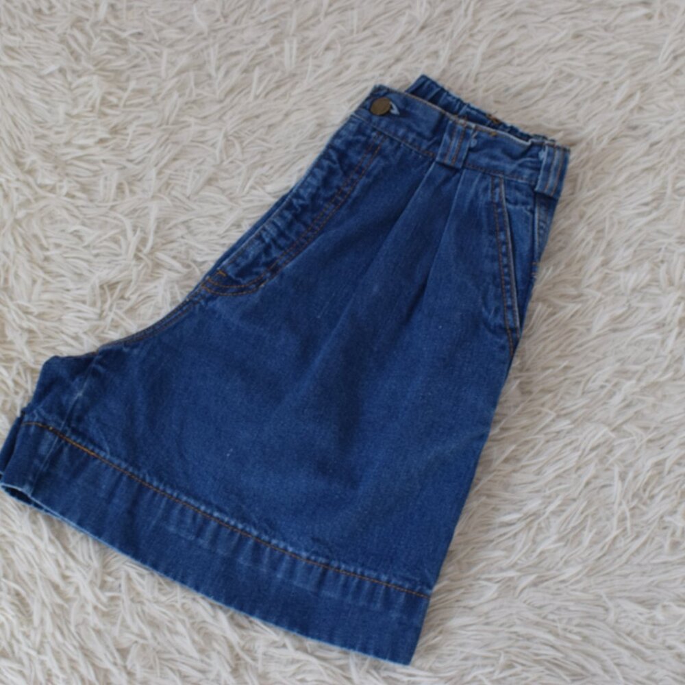 Vintage 1980s Blue‎ High-Waisted Cotton Shorts by Liz Claiborne | 22-24 waist - Picture 11 of 13
